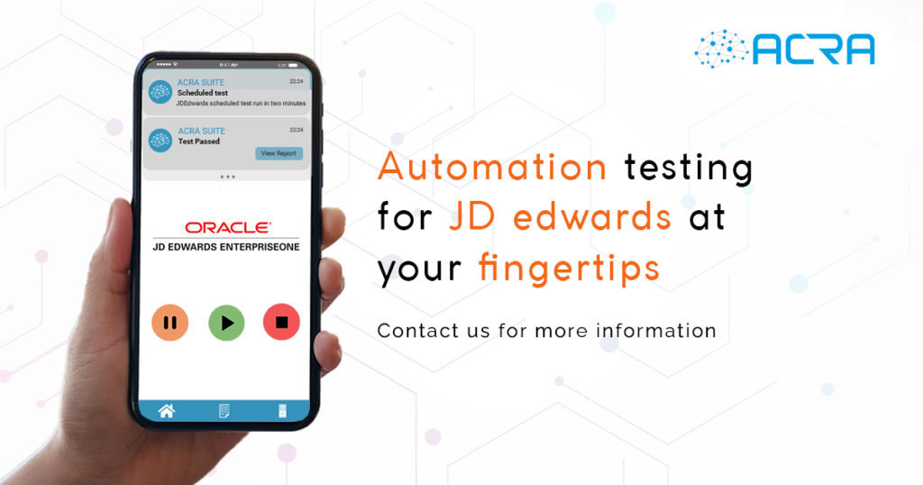 Automation testing for JD Edwards